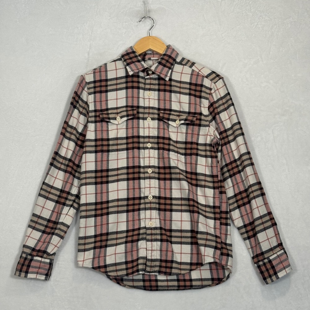 American Eagle Pink Plaid Flannel Button Down Shirt XS
